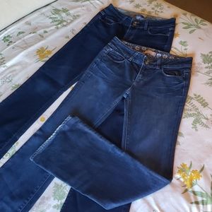 Lot (2) Paige Hidden Hills high rise bootcut jeans